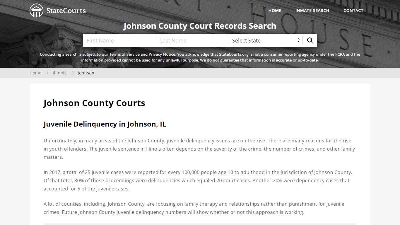Johnson County, IL Courts - Records & Cases - StateCourts